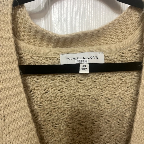 Pamela Love Beige Tan Soft Cable Knit Cardigan Rent the Runway XS - Picture 7 of 10